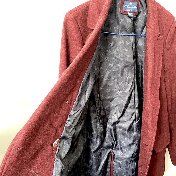 Vintage Forever 21 Burgundy Coat - Size M - Picture 1 of 4
